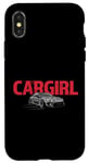 Coque pour iPhone X/XS Funny Cargirl Cool Fast Voiture de course de voiture de sport fille pilote