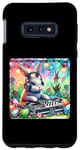 Coque pour Galaxy S10e Lapin de Pâques DJ à la fête du printemps. Platines de fête