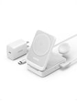 Anker MagGo Wireless Charging Station (Foldable 3-in-1) - White