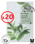 MIZON Face Mask Sheet Mask Joyful GREEN TEA (20 PCS) exp date 12-2022