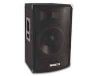 ENCEINTE SONO NOIRE 12" TRAPEZOIDALE 2 VOIES AVEC GRILLE, 500W