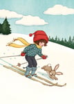 Belle & Boo Enkelt Kort - Åka skidor (Fraktfritt)
