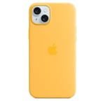 Apple iPhone 15 Plus silikonikuori MagSafella, paisteenkeltainen