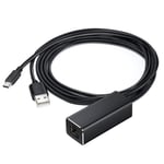 Le noir - Adaptateur Ethernet Pour Chromecast, Micro Usb Portable Vers Rj45, Convertisseur Réseau Pour Tv Fir