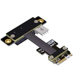 Elbow M.2 WiFi Key A E A+E to PCIe 1x Riser Extender Adapter Card Gen 3.0 Cable Key A.E m2 pci-e x1 (35CM,R51SR)