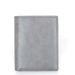 RFID-lommebok, kortholder, slank og kompakt, ekte skinn Grå