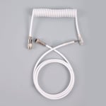 USB-C/Type-C  Mechanical Keyboard Wire Computer Aviation Connector,Cable Length: 3m(White)