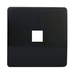 Trendi Étendoir de notebook Faceplate pour artistique moderne brillant tactile RJ45 Cat 5e et Cat 6 Ethernet Socket Noir