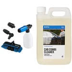 Nilfisk Alto Click & Clean Car Cleaning Kit & 125300390 Car combi detergent, universal cleaner for pressure washer, Clear, 2.5l