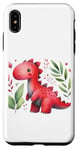 Coque pour iPhone XS Max Dinosaure rouge drôle jour T-Rex enfants