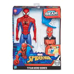 Spider-Man Marvel Spider-man Titan Hero Figure Spindelmannen Med Blast Gear Blå