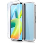 Cool 3D Silicone Case for Xiaomi Redmi A1 / A2 (Transparent Front + Back)