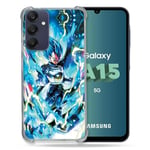 Cokitec Coque Renforcée pour Samsung Galaxy A15 4G / 5G Manga Dragon Ball Vegeta Bleu