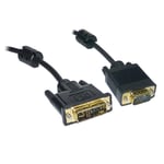 2M DVI DVI-I DVI-A to SVGA VGA PC Monitor Cable Lead GOLD - SENT TODAY