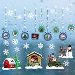 2020 Christmas Wall Stickers Window Santa Murals New Year Home B