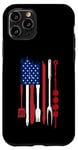 Coque pour iPhone 11 Pro Cool USA Drapeau Américain Humour Barbecue Griller Barbecue Design