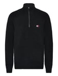 Tommy Jeans Tjm Reg 1/4 Zip Raglan Badge Svart