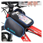 B-SOUL waterproof bicycle bag with touch screen window - Blue