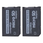 2x Micro SD to Pro Duo Memory Card Adapter Slot for Sony Cameras Console 1000