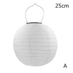 Led Solar Cloth Light Chinese Lantern Festival Lamp Waterproof A White 25cm