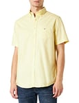 GANT Men's REG Oxford Shirt SS BD, Clear Yellow, L