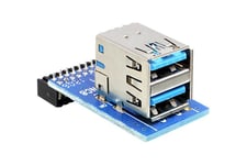 Delock USB 3.0 Pin Header - USB intern till extern adapter - 19-stifts USB 3.0-kontakt till USB typ A