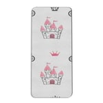 Yoga Mat Drawn Castles Carriage Pink Crown Workout Sport Mat 183 X 81 X 0.6CM Premium Quality Non Slip Exercise Mat with Carrying Strap 1/4 inch Gymnastics Workout Pilates Fitness 72x32in