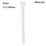 20pcs Cable Organizer Cord Tie Wire Management White 12 X 200mm