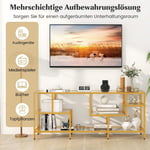 TV-skåp TV-bord för tv-apparater upp till 65 tum TV-bord guld 147 x 40 x 62 cm