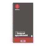 Spiralkladd AllOffice Linjerat 70 Blad 148x295mm 60g