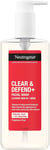 Neutrogena Face Wash, Clear and Defend plus Wash, 200 Ml (Pack of 1)