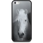 Apple Iphone 5 / 5s Se Svart Mobilskal Med Glas Häst