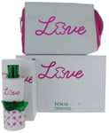 Ments Love by Tous for Women SET:EDT 3.oz+Tous love Flash Vanity Case New in Box