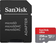 SanDisk Ultra Minneskort microSDXC, 256GB