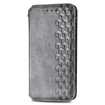 TANYO Leather Folio Case Suitable for Nokia 2.4, Premium PU/TPU Wallet Cover, with Magnetic, Card Slot, Kickstand, Flip Wallet Case. Gray