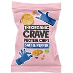The Organic Crave Veganska proteinchips med salt & peppar Ø - 75 g
