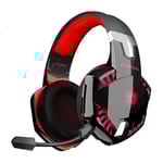 Bluetooth Trådlöst/Trådbundet Headset med Mikrofon 7.1 för Mobiltelefoner, Surfplattor, Bärbara och Stationära Datorer Gaming Headset Red