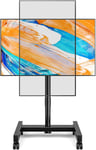 GOUTS ET COULEURSSupport Tv Roulettes Support Tv Sur Pied Rotation Et Inclinaison Pour Télé De 13 À 50 Pouces, Tv Sur Pied Réglable En Hauteur Meuble Tv Pied D Angle Jusqu 'À 20 Kg,Max. Vesa 200X200M