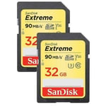 SanDisk Extreme - Carte mémoire flash - 32 Go - Video Class V30 / UHS Class 3 / Class10 - SDHC UHS-I