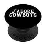 J'ADORE COWBOYS - I LOVE COWBOYS PopSockets Swappable PopGrip