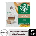 Nescafe Dolce Gusto Starbucks Coffee Pods Caps Box of 12 Latte Macchiato