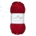 Garn Chunky Acrylic 50g mörkröd