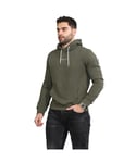 Gant Mens Pullover Striped Hoodie - Green Cotton - Size Small
