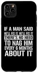 iPhone 11 Pro Max Funny - If A Man Said He'll Fix It Case