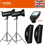 2*Godox SK400II 400W 2.4G Studio Flash+35*160cm+2m light stand+Xpro trigger Kit