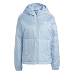 adidas Women's Essentials Insulated Hooded Midweight Jacket,Wonder Blue