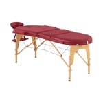 physa Hopfällbar massagebänk - 3 zoner 185 x 70 62 86 cm 220 kg röd
