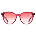 Round Transparent Cyclamen Pink Gradient Sunglasses