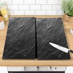 2 Glass Chopping Cutting Boards Kitchen Worktop Electric Hob Ceramic Oven Covers