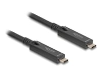 Delock - Usb-Kabel - 24 Pin Usb-C (Hane) Till 24 Pin Usb-C (Hane) - Usb 2.0 - 20 V - 3 A - 3 M - Active Optical Cable (Aoc), 8K60hz Stöd, Usb Power Delivery (60W) - Svart